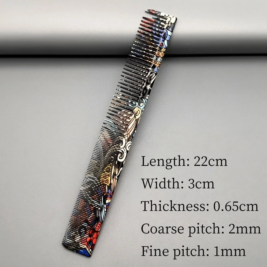 Hair Cutting Comb With Scale Cyan Yellow Ruler Haircut Combs Barber Shop Hairdressing Hairbrush Salon Styling Tools Y0521