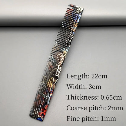 Hair Cutting Comb With Scale Cyan Yellow Ruler Haircut Combs Barber Shop Hairdressing Hairbrush Salon Styling Tools Y0521