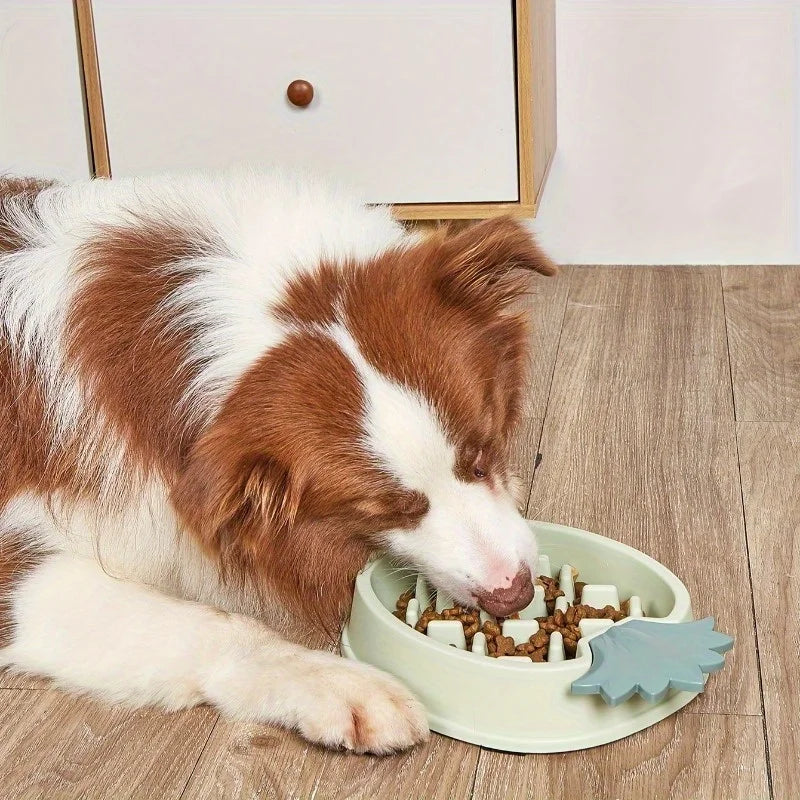 1pc Pineapple Shaped Slow Feeder Pet Bowl Anti-choking Dog Food and Water Bowl Pet Slow Feeding Basin Pet Puzzle Food Feeder