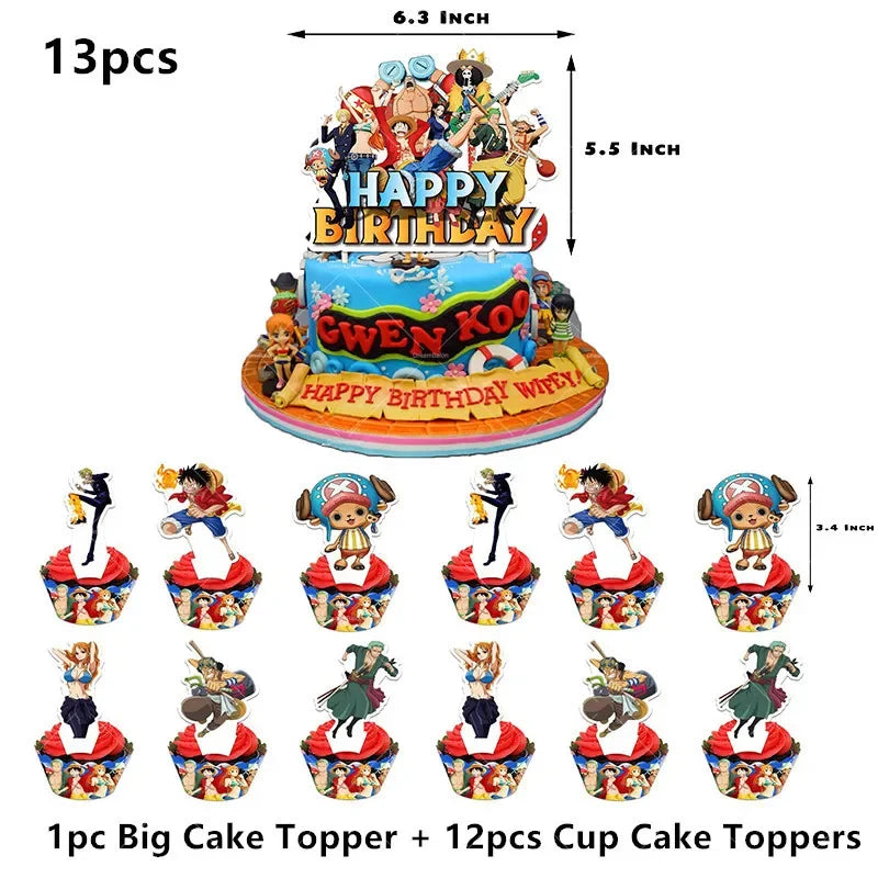 One Piece Luffy Foil & Latex Birthday Balloon Set 🎉🏴‍☠️