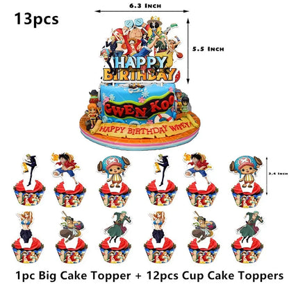 One Piece Luffy Foil & Latex Birthday Balloon Set 🎉🏴‍☠️