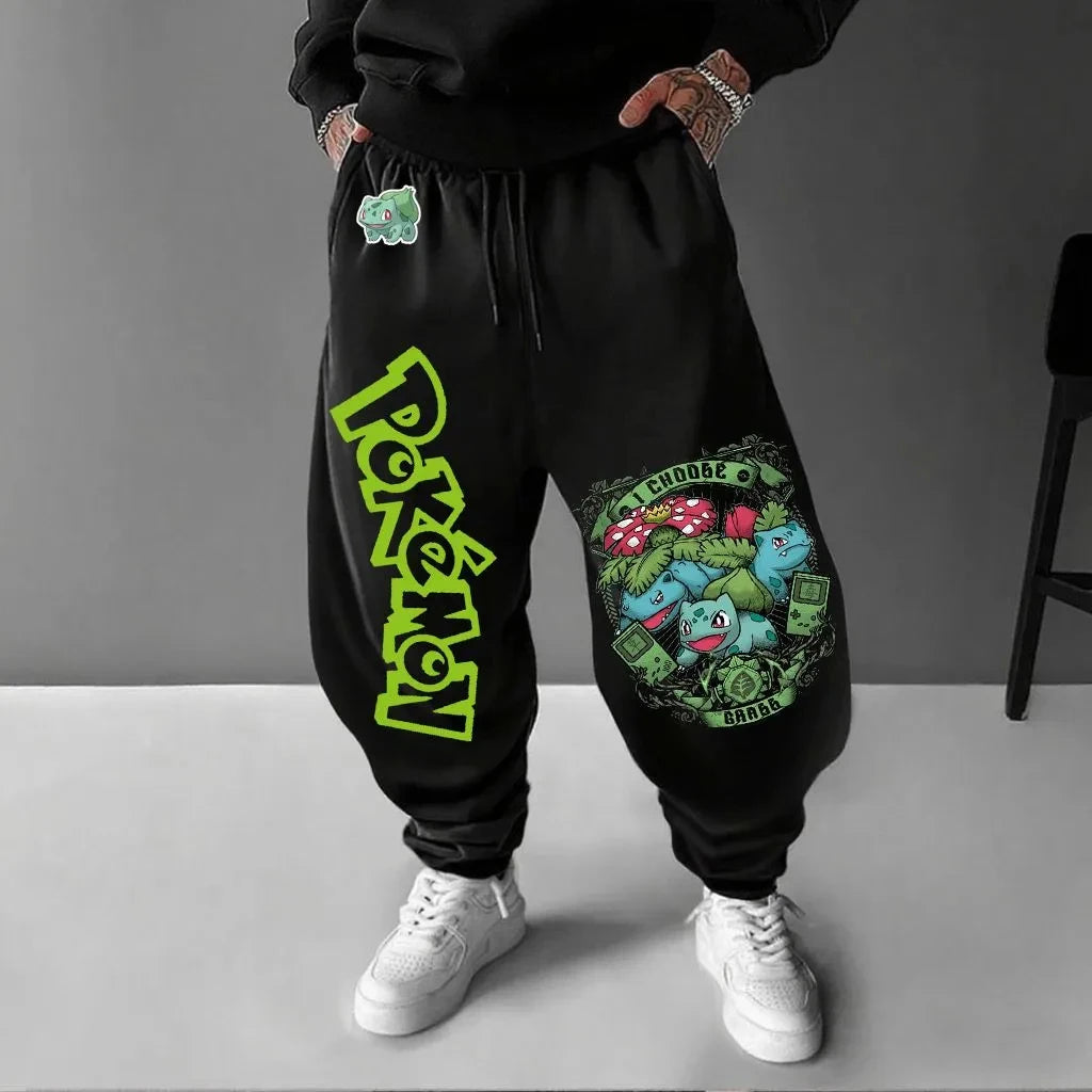 Pokemon Animation Derivatives Men's and Women's Summer Fashion Oversize Hoodie and Sweatpants Popular Top