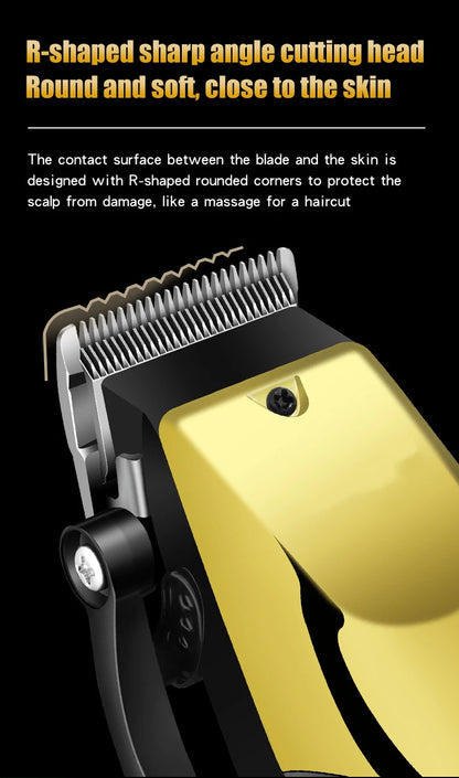 USB Rechargeable Hair Clippers for Men, Three-piece Set with Oil Head and Electric Trimmers, Ideal for Home Use