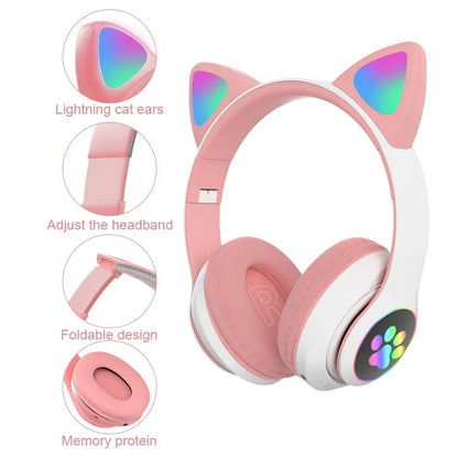 Cat Ears Bluetooth Headphones