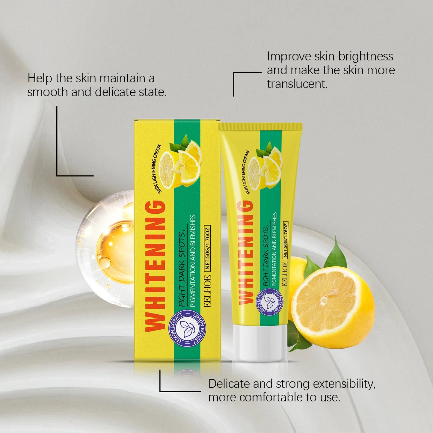 Eelhoe Lemon Brightening Body Lotion: Targeted Whitening & Hydrating Cream