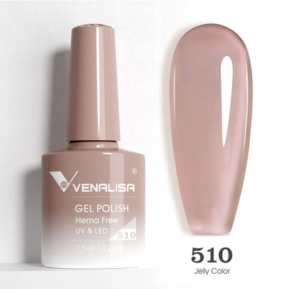 Venalisa VIP5 Nail Gel Polish HEMA/TPO FREE Full Coverage Beautiful Semi Permanent Soak Off UV LED Gel Nail Polish Gel Lacquer