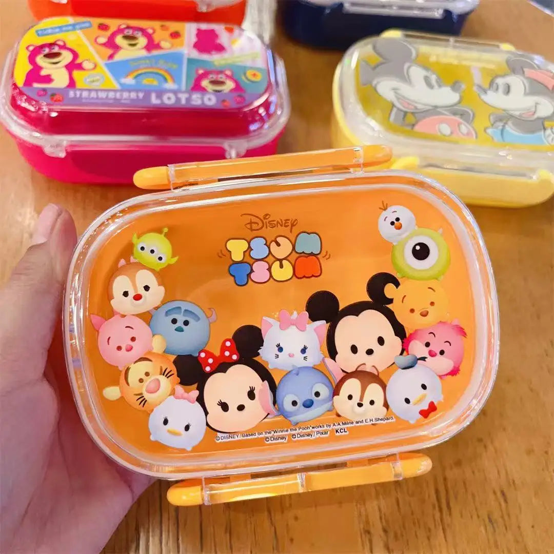 2026 New 300ml Cute Cartoon Toy Story Strawberry Bear Mcqueen Minnie Lunch Box Fresh-Keeping Box Fruit Bento Box Student Gift