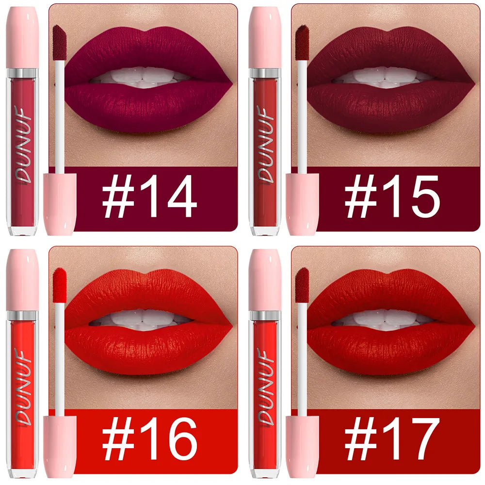 25 Color Velvet Matte Lipstick Liquid Waterproof Sexy Red Matte Lip Glaze Non-Stick Halloween Makeup Not Easy To Fade Lip Gloss
