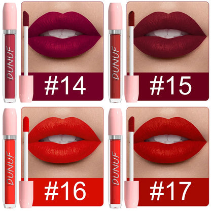 25 Color Velvet Matte Lipstick Liquid Waterproof Sexy Red Matte Lip Glaze Non-Stick Halloween Makeup Not Easy To Fade Lip Gloss