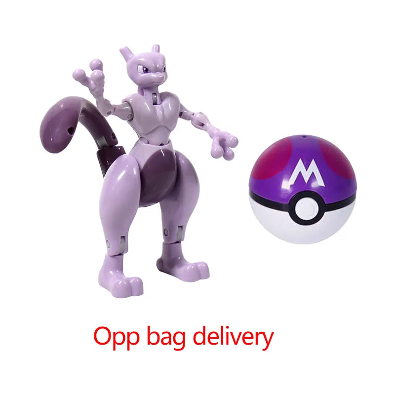 Pokemon Pokeball Figure Ball Pikachu Charizard Mewtwo Mew Eevee Gengar Lapras Blastoise Venusaur Gyarados Educational Toy Kids