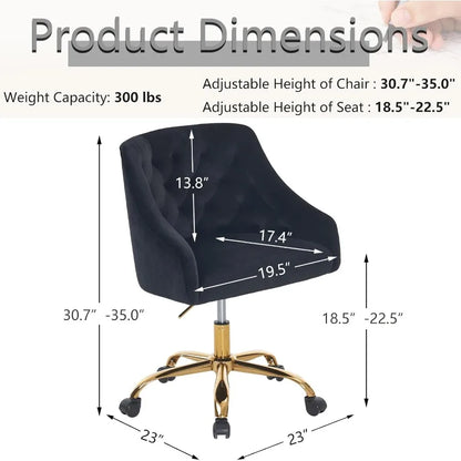 Velvet Swivel Office Chair