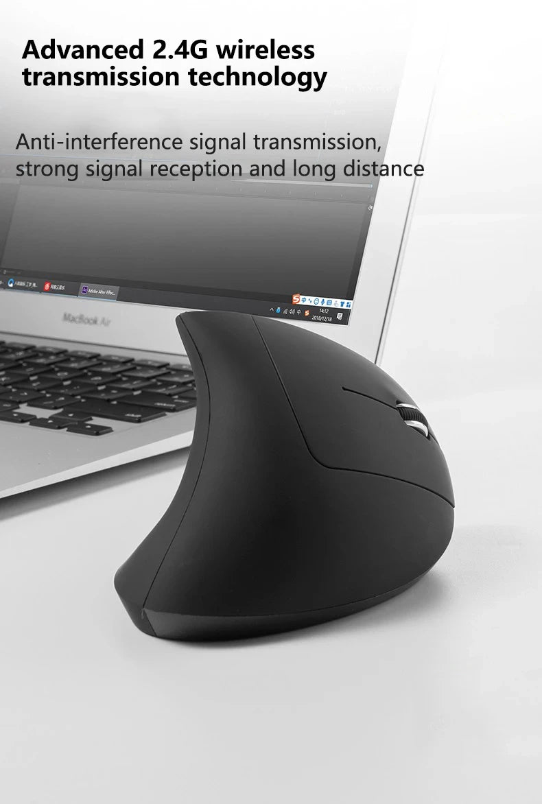 Vertical Ergonomic Gaming Mouse Wireless Rechargeable Gamer Mause Kit Optical 2.4G Mouse Computer PC Laptop Desktop USB Mice