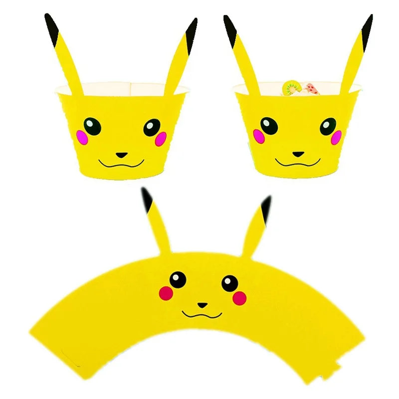 New pokemon birthday party pikachu decoration Balloon Disposable Tableware Tablecloth Straws Cup Plates Baby Shower Supplies Toy