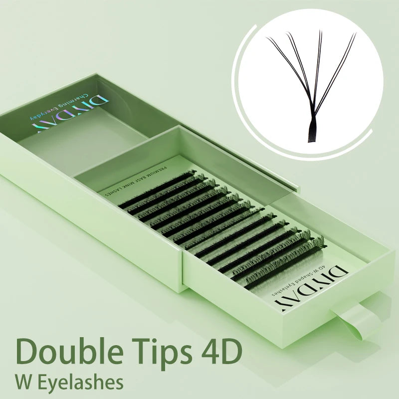 DIYDAY W Shaped Eyelash Extension Premade 3d 4d 5d 6d 7d 8d Mink Faux Lashes BASF PBT Natural Look False Eyelashes