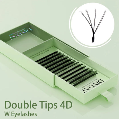 DIYDAY W Shaped Eyelash Extension Premade 3d 4d 5d 6d 7d 8d Mink Faux Lashes BASF PBT Natural Look False Eyelashes