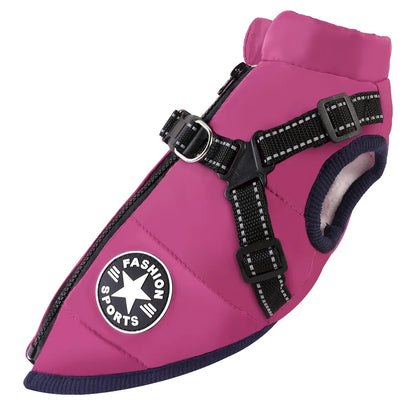 Winter Waterproof Dog Jacket with Harness 🐶❄️