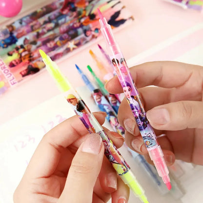 2026 Hot Anime Girls Group Stationery Set Ruler Triangle Protractor Stationery Gift Set for Students School Supplies