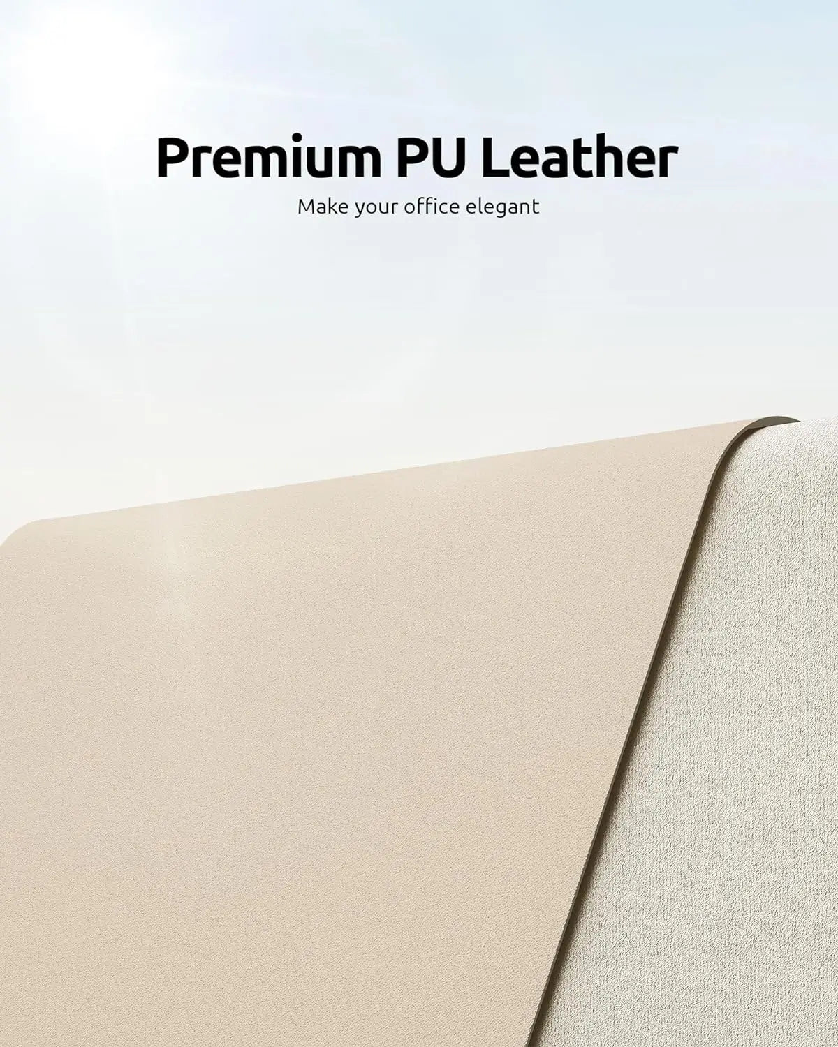 YSAGi Premium PU Leather Desk Mat: Non-Slip Waterproof Office Protector