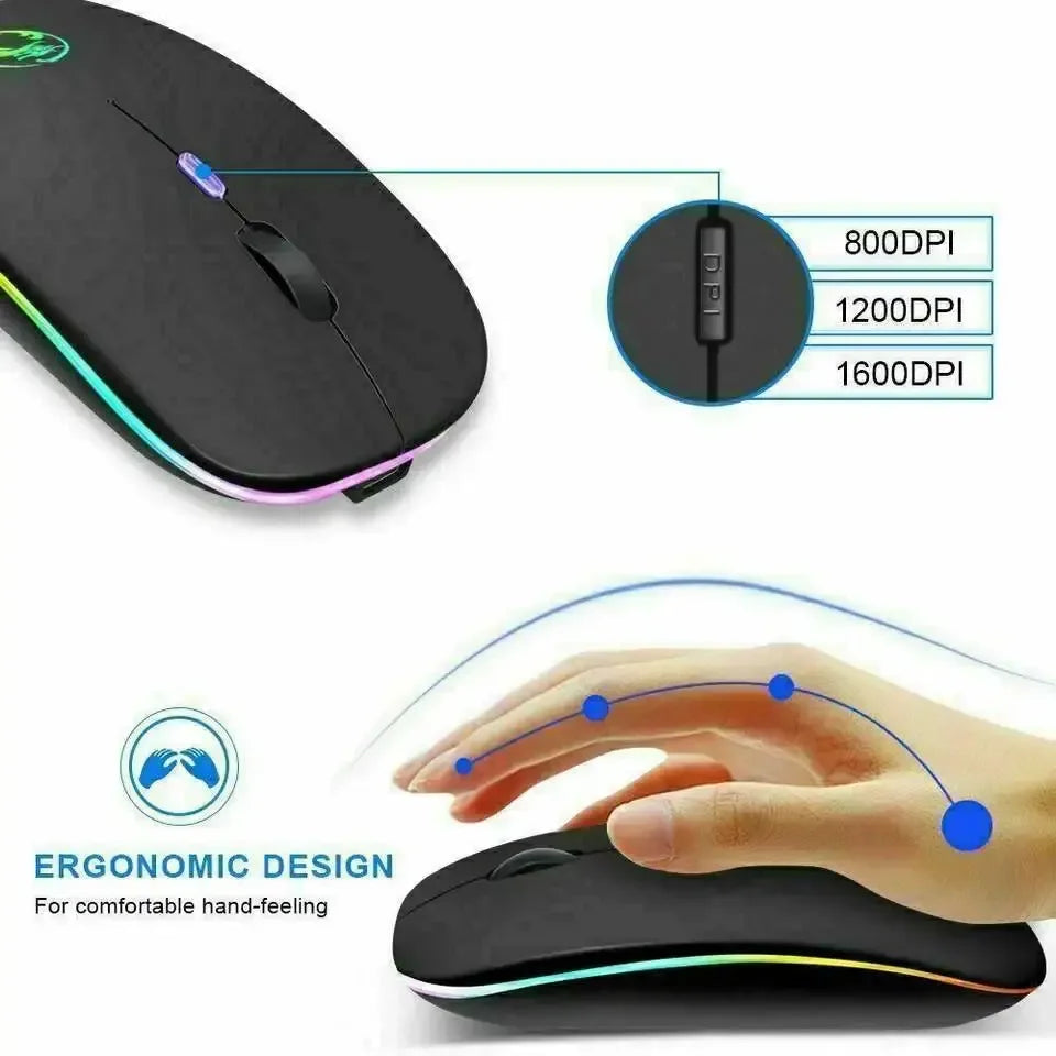 Razer Wireless Mouse For Laptop PC Bluetooth Rechargeable Mouses Wireless Computer Silent Mice Ergonomic Gaming Mouse