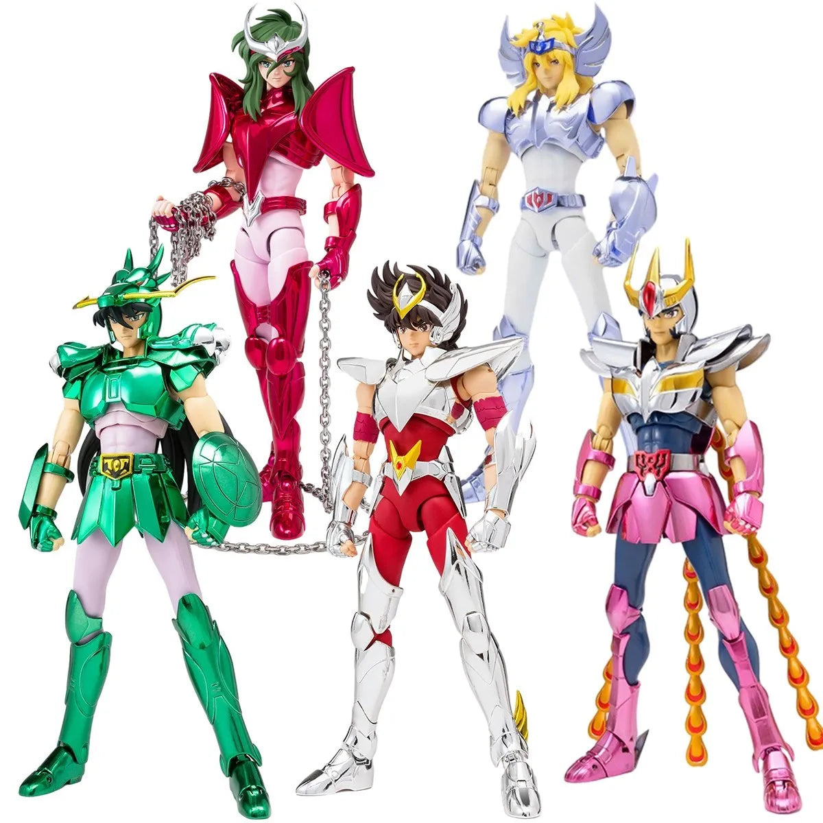 19cm Anime Dark Saint Seiya Figure Phoenix Ikki Hyoga Seiya Shiryu Action Figures Box Figure Collection Decoration Toys Hobbies