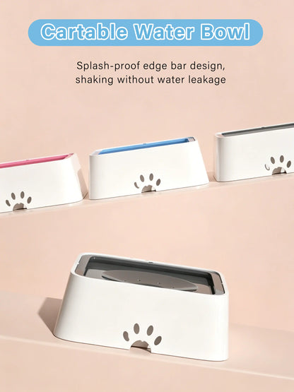 Floating Pet Bowl Dog 1L Cat Water Dispenser ABS Plastic Pet Drinking Bowl for Long-Haired Pets Drinking Dispenser with Filter