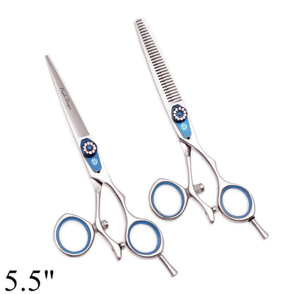 Professional Hairdressing Scissors 5.5" 6" Purple Dragon JP 440C Swivel Thumb Hair Cutting Scissors Barber Thinning Shears Z9019