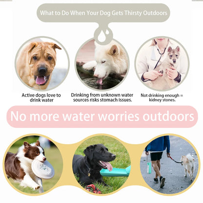 Portable Dog Water Bottle Foldable Pet Water Dispenser for Small Large Dogs Cat Leakproof Puppy Drinking Bowl for Outdoor Hiking