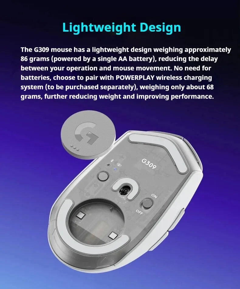 Logitech G309 Kamisato Ayaka Special Edition Wireless Bluetooth Dual-Mode Esports Mouse Hybrid Switches+G102/G203/G304/G305/M220
