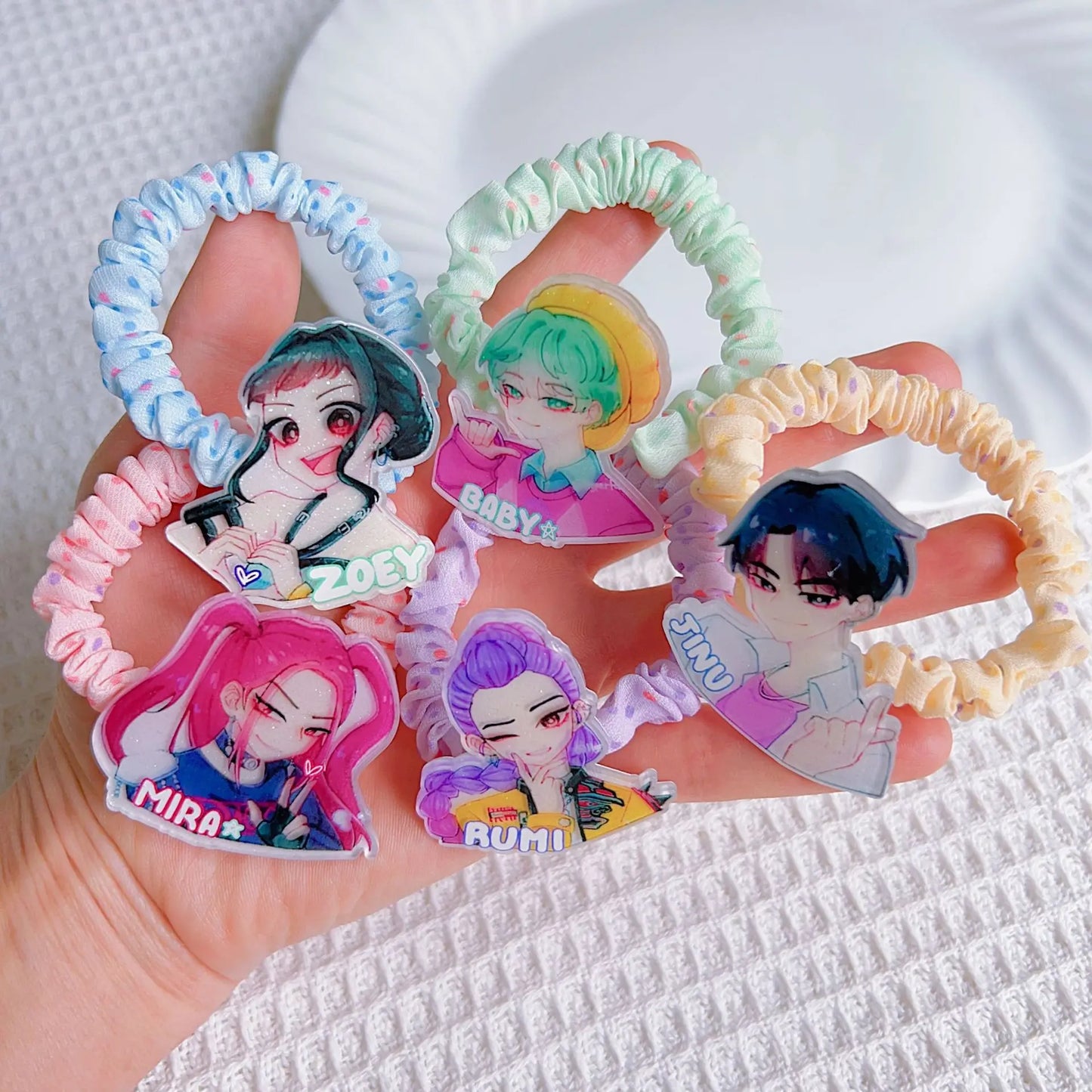 Creative Girls Group Hair Accessories Acrylic Hair Clips & Elastic Hair Bands, Lovely Birthday Gifts for Little Girls