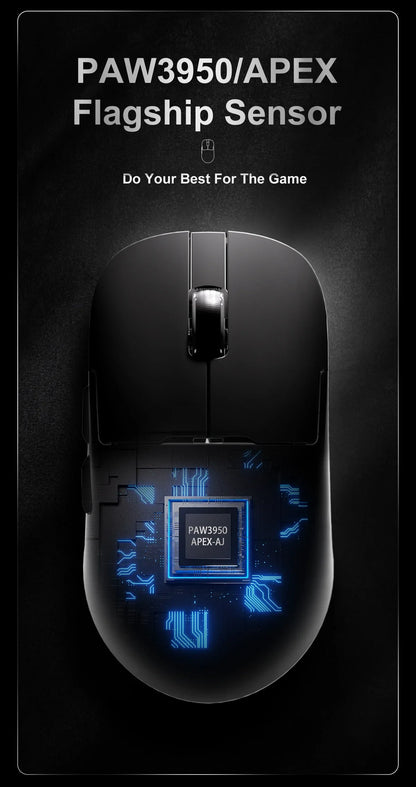 AJAZZ AJ159 APEX Paw3950 Wireless Mouse with RGB Magnetic Charging Base Lightweight Wired Bluetooth Gaming Mouse for PC Laptop