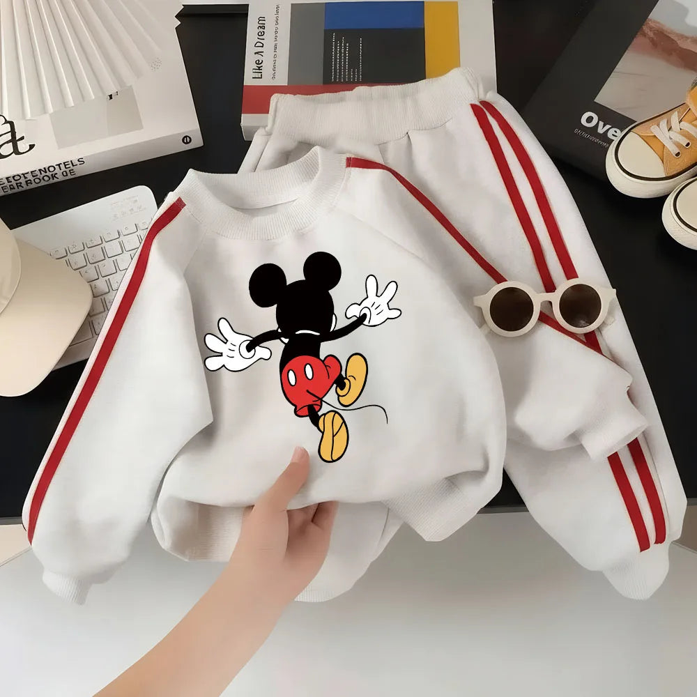 Printed Boys Long Sleeve O Neck Hoodies and Long Pants Two Piece Set Kids Casual Tracksuit Children Sweatshirt Set Spring New