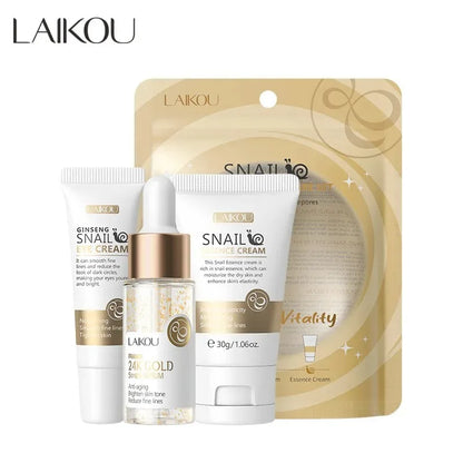 LAIKOU Daily Essentials Skin Care Set: 3-Piece Travel Pouch