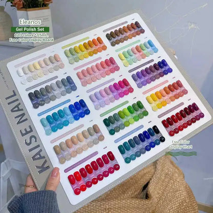 Eleanos 120 Colors Gel Nail Polish Set With Color Card Nail Gel Set Easy Soak Off 15ml TPO Free Gel Polish Nail Salon Profession