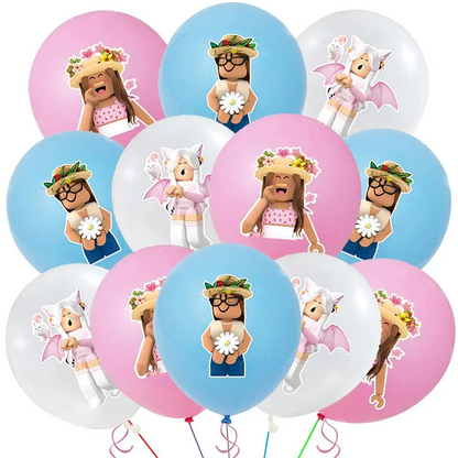 Cartoon Latex Balloons 12inch Lots Package Birthday Party Roblox Kids Favors Birthday Baby Shower Supplies Balloon Decorations