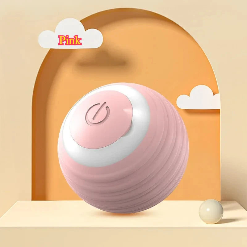 New Cat Interactive Ball Toy Automatic Rolling Ball Faux Tail Rechargeable Smart Pet Electric Toy Dog Cat Training Imitate Mouse