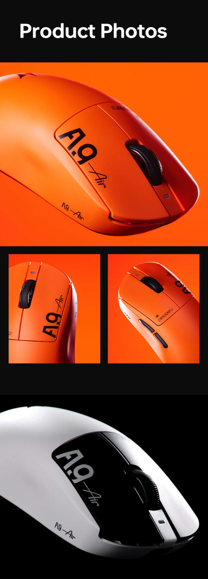 ATK A9 Air Ultimate Wireless Gaming Mouse Tri-Model Dual 8KHz PAW3950UItra 800mAh 42000DPI 750IPS Lightweight Ergonomic E-sports