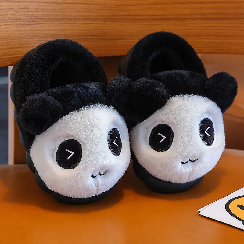 Cartoon Pikachu Figures Cotton Slippers Cover Heel Anime Peripheral Cute Flat Autumn/Winter Warm Plush Slippers Christmas Gifts