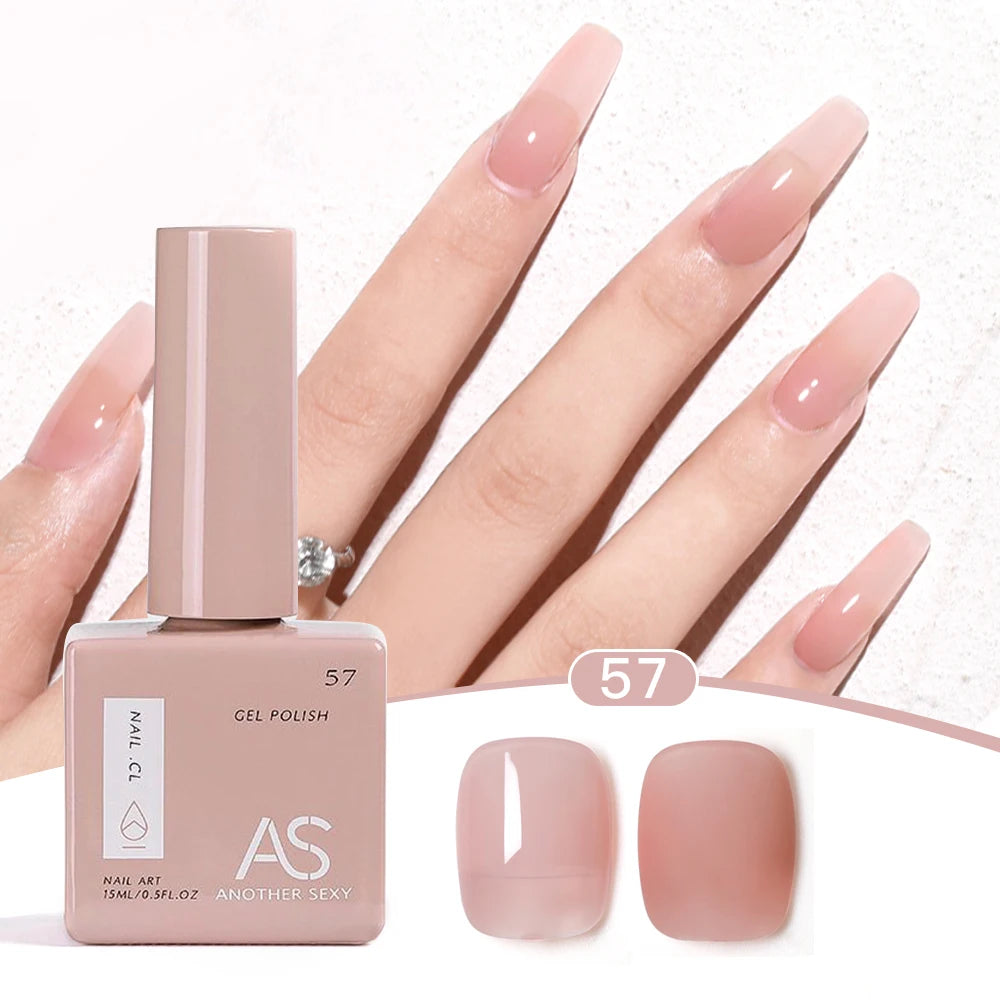 AS 1pc 15ml Bright Yellow Gel Nail Polish Starter Pure Soak Off No Wipe Nail Gel Polish Varnish Suitable For All Seasons