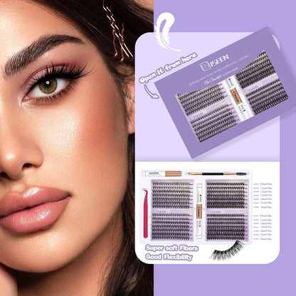 Eyelashes Cluster Cat Eye Lashes Natural long Lashes Individual Lashes Mixed Length Eyelash Extension DIY Lashes