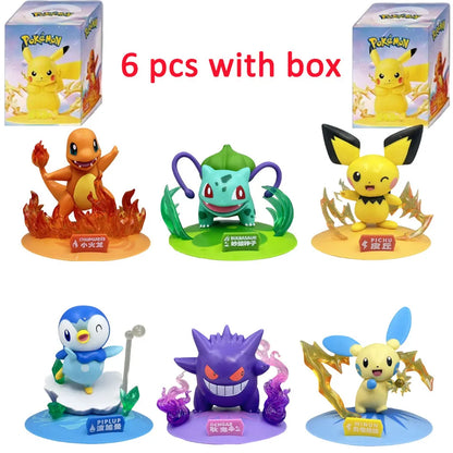 12 style Pok é mon Doll Pikachu Blind Box Anime Models Desktop Decorations Action Figure Collection Pok é mon Toys Birthday Gift