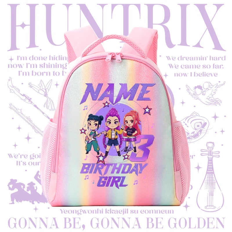 Backpack Rainbow Colors Student Backpackg KPOP Anime Tiger Schoolbag Holiday Gifts