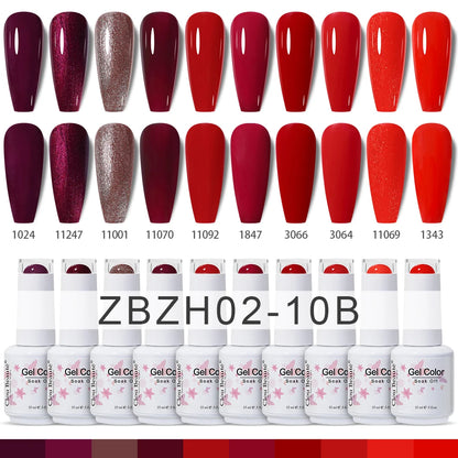 Clou Beaute 10/12/20/24pcs Gel Nail Polish Set Color 15ml White Glass Bottle Nail Art Kit Semi Permanent Gellack Nail Varnish