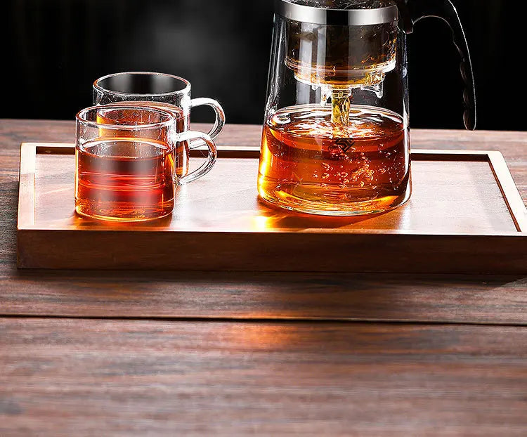 Heat Resistant Glass Teapot One-click Filtering Tea Pot Tea Water Separation Filter Tea Maker Coffee Pot Home Flower Teaware