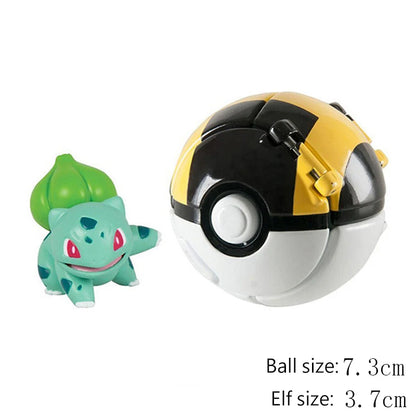 25 Styles Pokeball Figure Anime Figure Pokemon Elf Ball Toy Action Model Pikachu Mewtwo Charmander Kids Birthday Gifts Toys