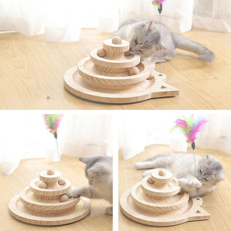 Wooden Cat Track Toy.