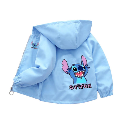 Boys Spiderman Hooded Jackets 1-10 Years Girls Spring Autumn Stitch Print Sports Coats Children Cartoon Outerwear Kids Clothes