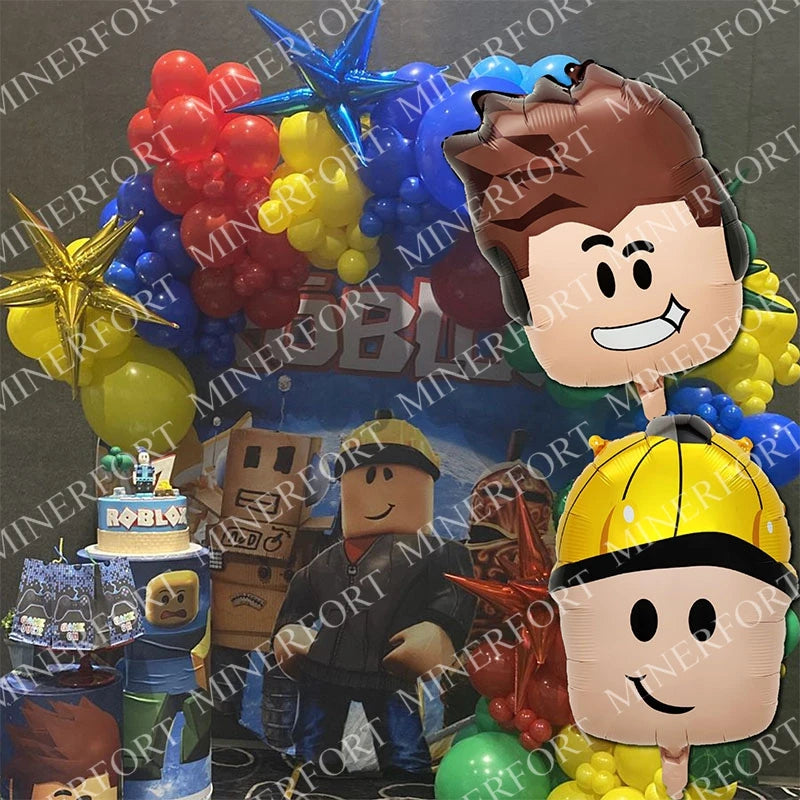 ROBLOX Game Aluminum Foil Balloon Set for Cartoon Baby Shower Boy Birthday Party Decoration Theme DIY Festival Supplie Gift 2pcs