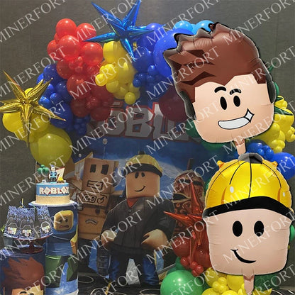 ROBLOX Game Aluminum Foil Balloon Set for Cartoon Baby Shower Boy Birthday Party Decoration Theme DIY Festival Supplie Gift 2pcs