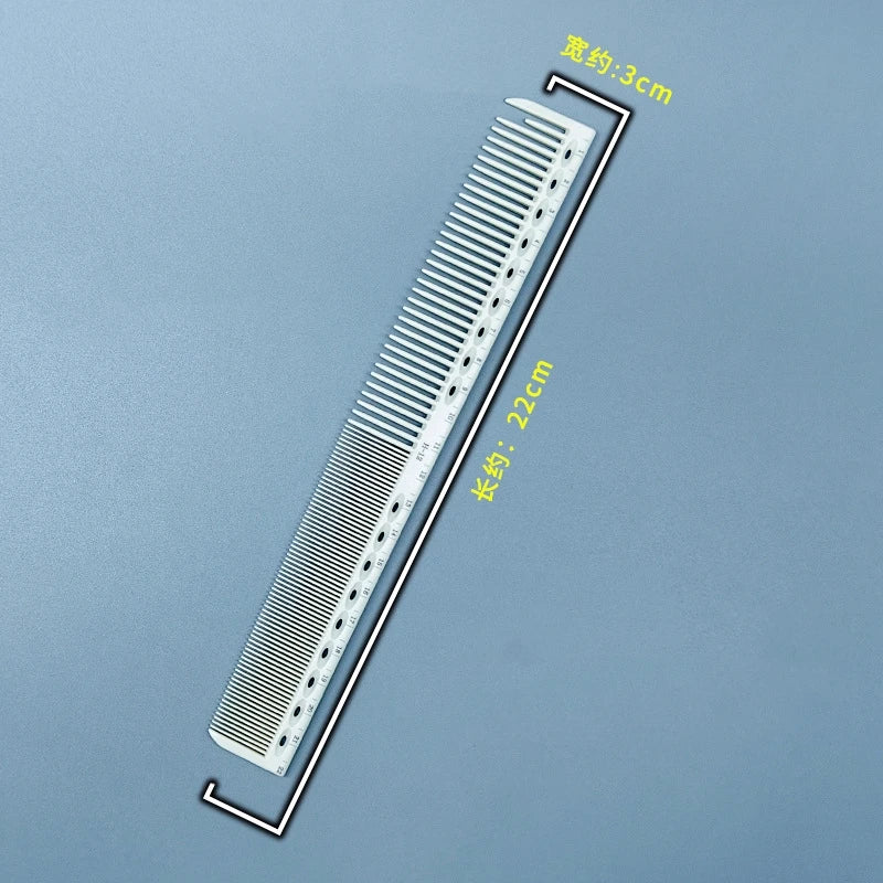 Hair Cutting Comb With Scale Cyan Yellow Ruler Haircut Combs Barber Shop Hairdressing Hairbrush Salon Styling Tools Y0521