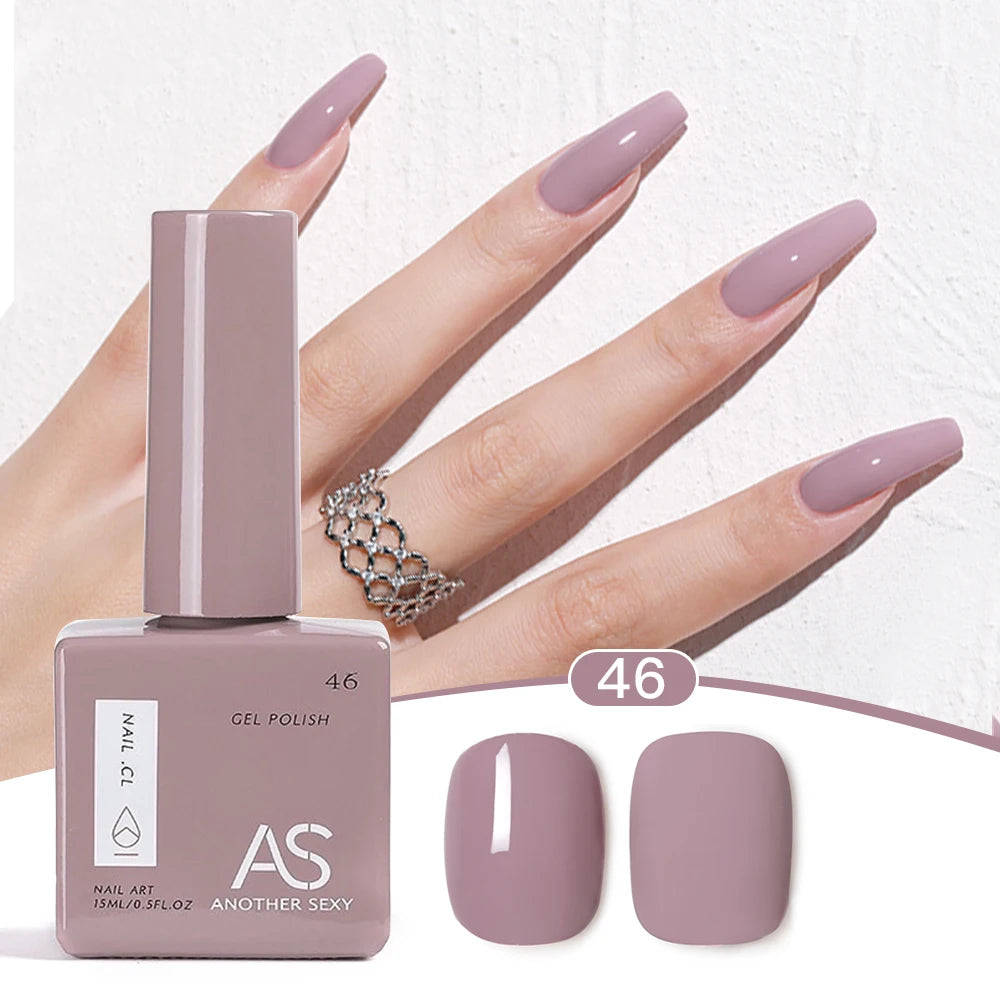 AS 1pc 15ml Bright Yellow Gel Nail Polish Starter Pure Soak Off No Wipe Nail Gel Polish Varnish Suitable For All Seasons
